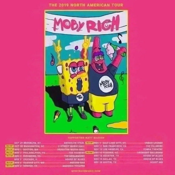 Men's sz Lg Moby Rich Band Tee - Picture 3 of 3